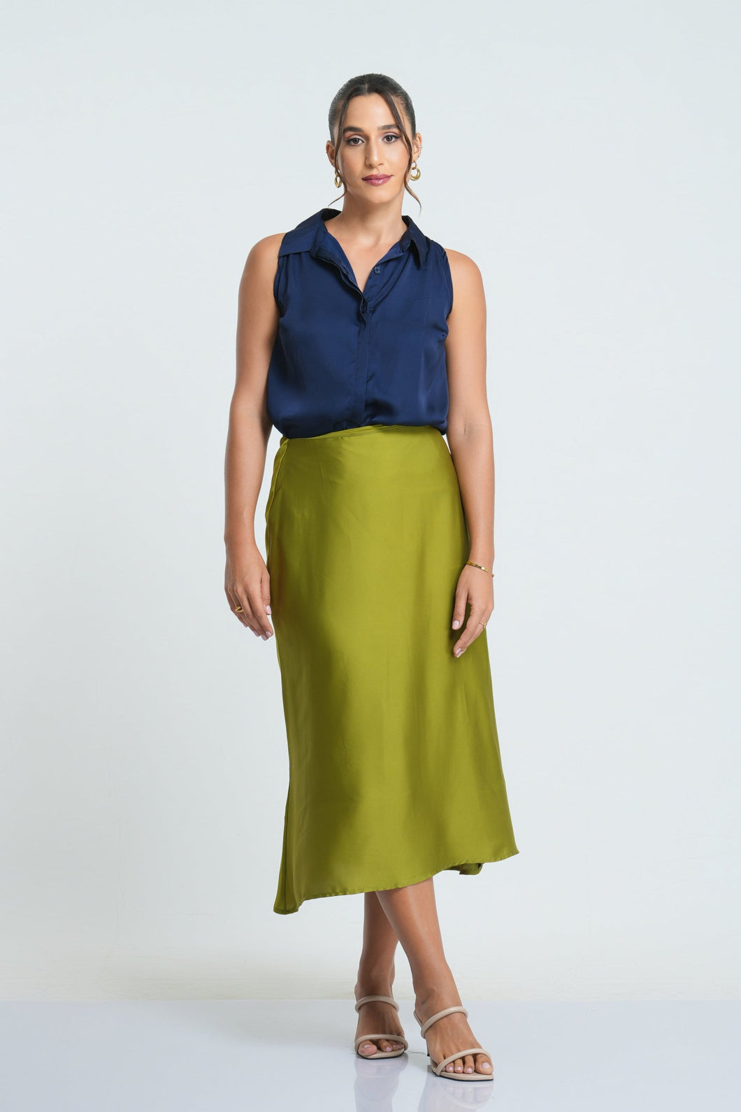 Grace Midi Skirt - Olive