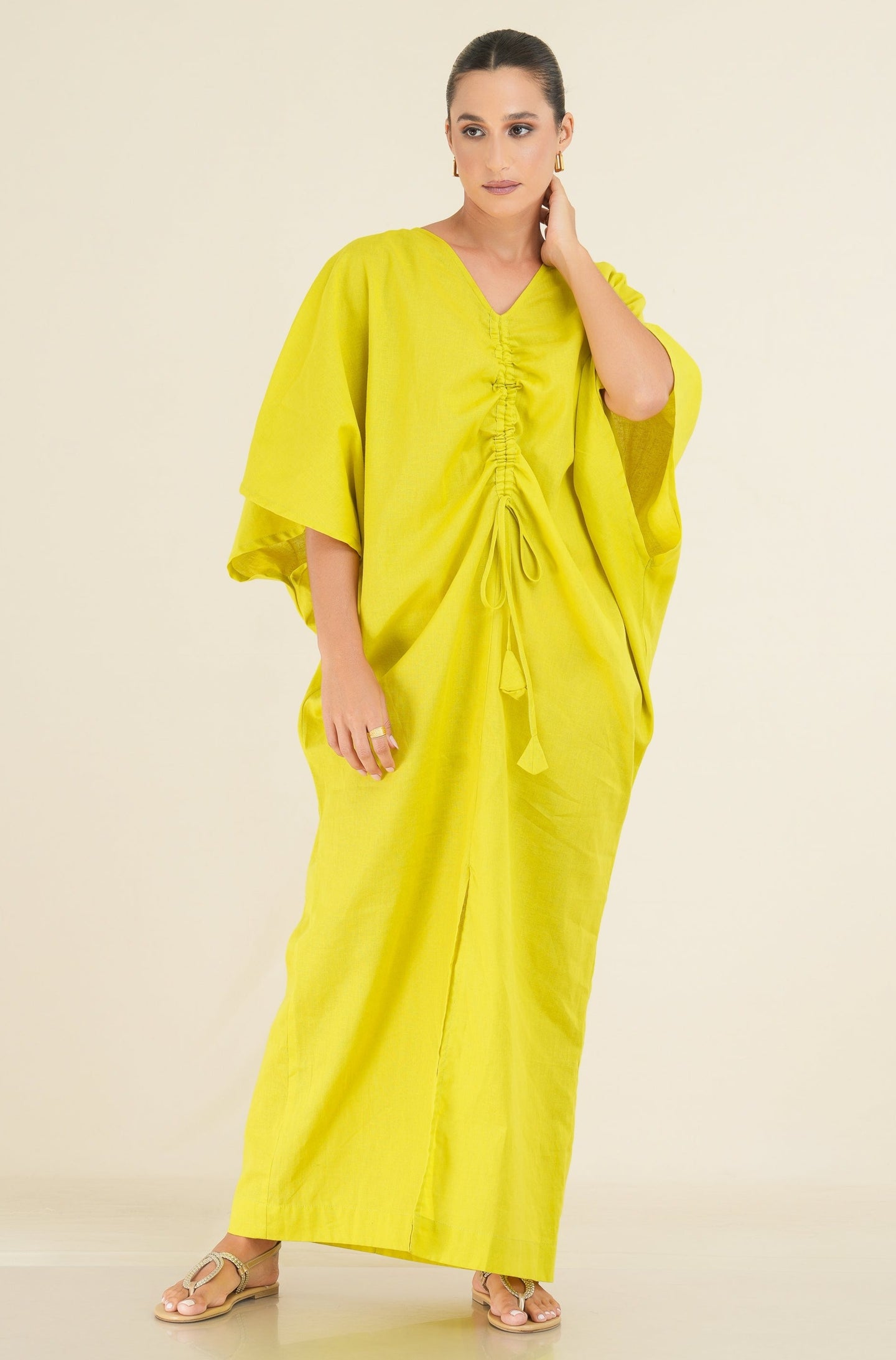 Athena Maxi Kaftan - Lemon