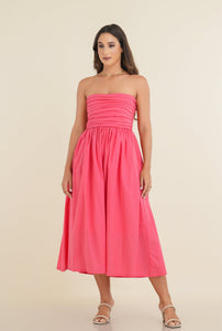 Mae Strapless Dress - Pink