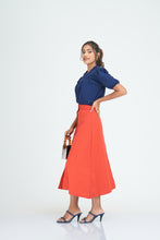 Load image into Gallery viewer, Kathryn A-Line Midi Skirt - Fire
