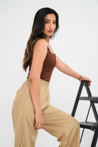 Phoebe Cami Top - Walnut