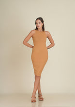Load image into Gallery viewer, Bella Ribbed Midi Dress - Nude
