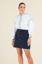 Load image into Gallery viewer, Audrey Mini Skirt - Denim
