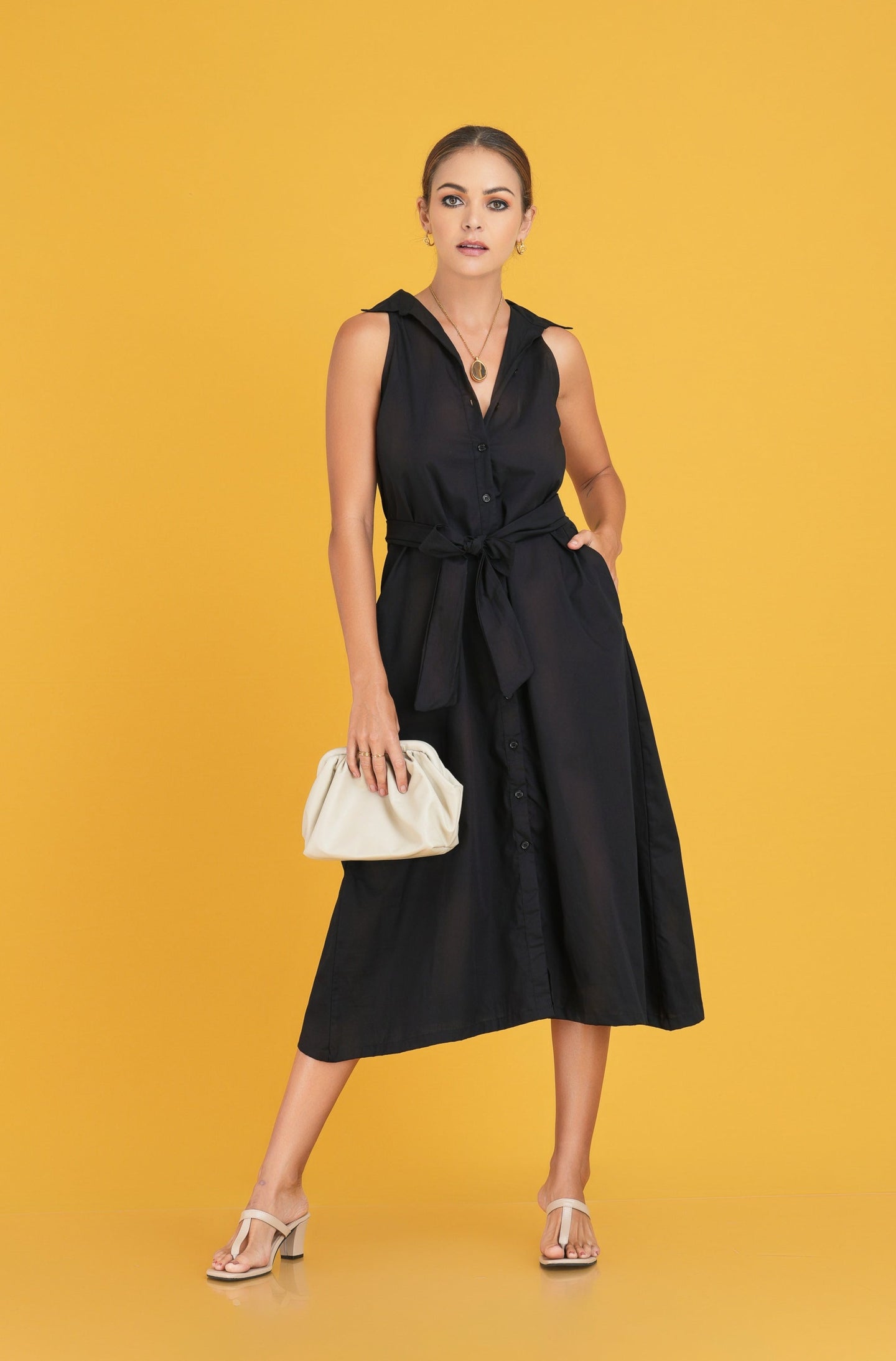 Mia Midi Dress - Black