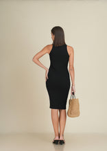 Load image into Gallery viewer, Bella Ribbed Midi Dress - Black
