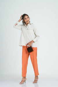 Formal Midi Pant - Orange