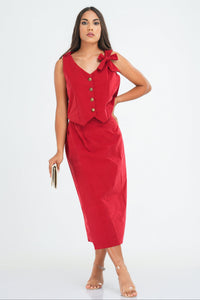 Kelly Wrap Skirt - Cherry