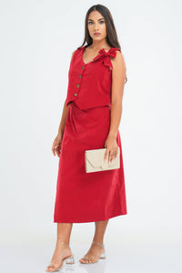 Kelly Wrap Skirt - Cherry