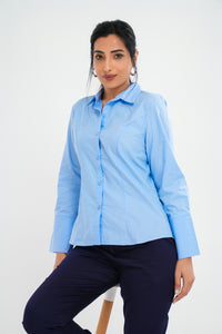 Opal Long Sleeve Shirt - Sky