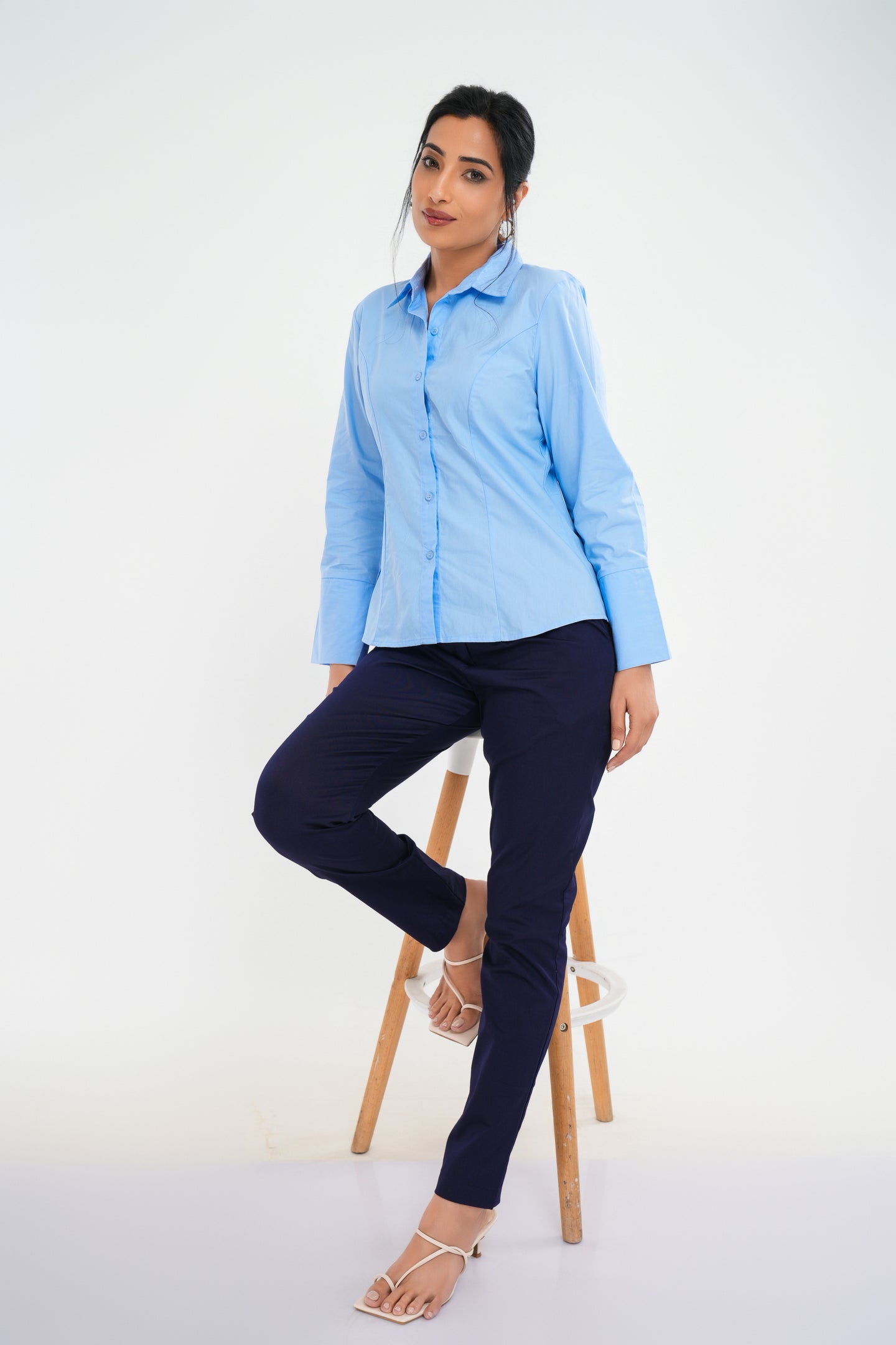 Opal Long Sleeve Shirt - Sky