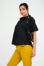 Load image into Gallery viewer, Oversized Short Sleeve Shirt - Black
