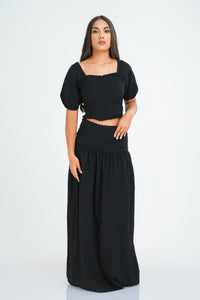 Jasmine Crop Top - Black