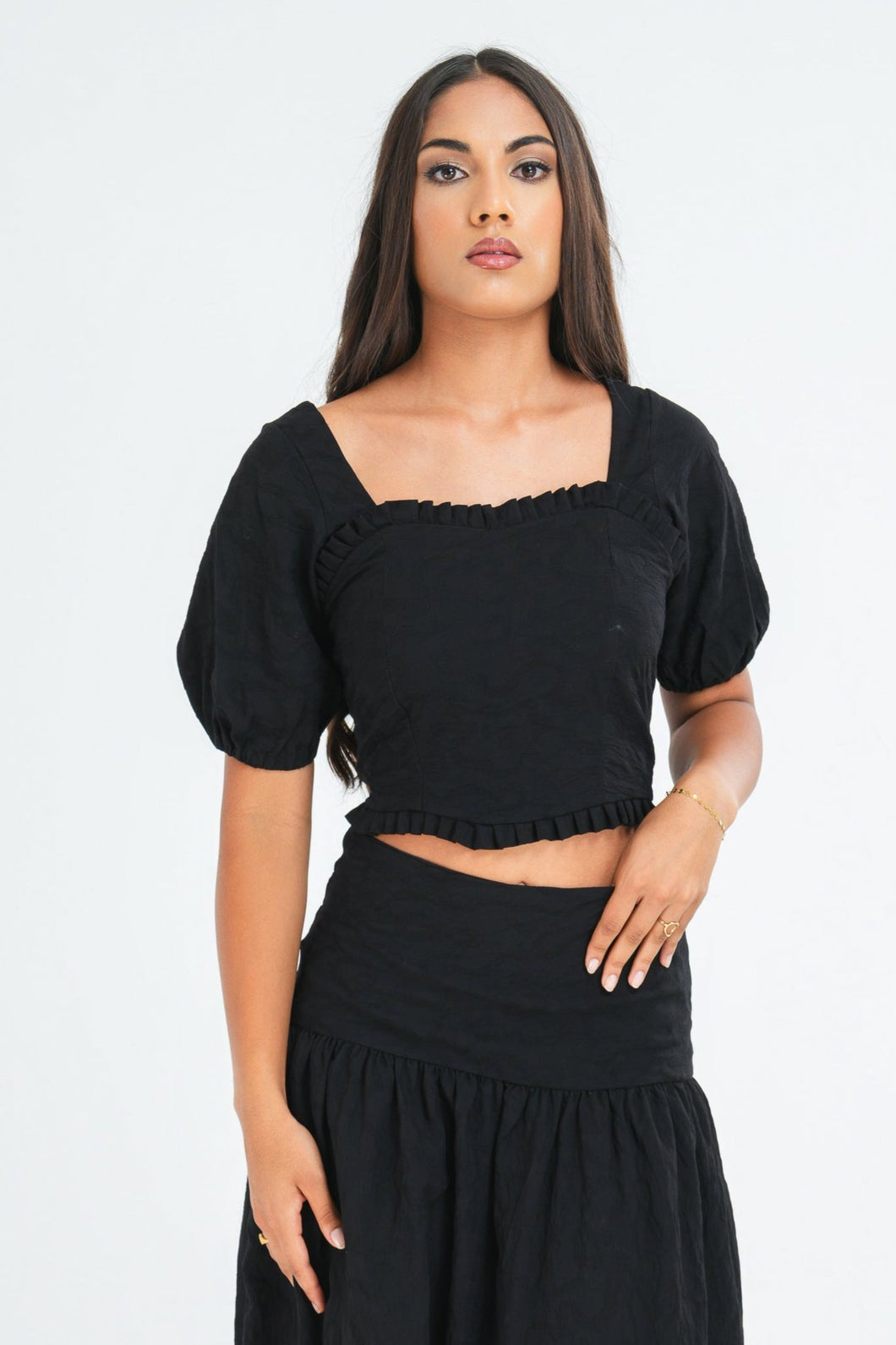 Jasmine Crop Top - Black