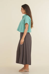 Midi Palazzo Pant - Deep