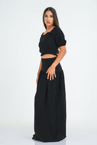 Jasmine Crop Top - Black