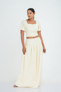 Jasmine Crop Top - Cream