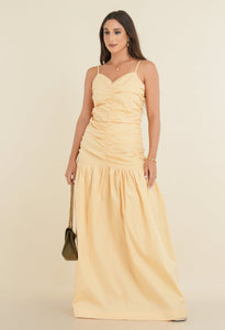 Iris Drop Waist Maxi Dress - Apricot