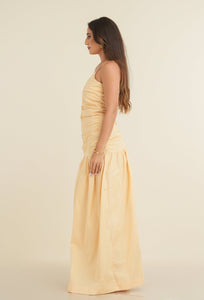 Iris Drop Waist Maxi Dress - Apricot