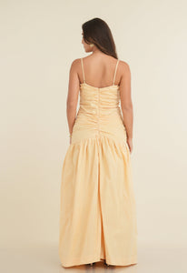 Iris Drop Waist Maxi Dress - Apricot