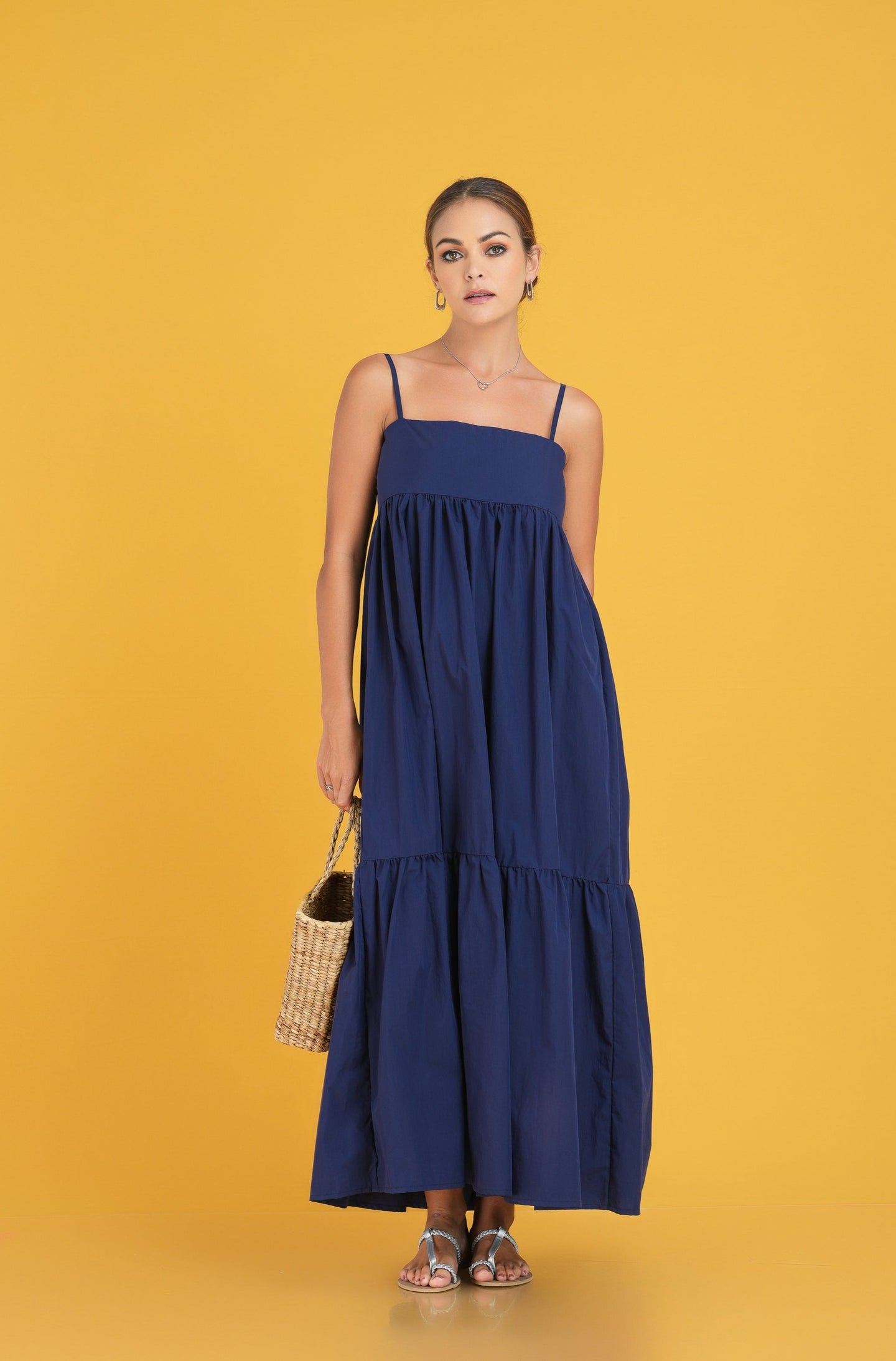 Freya Strappy Dress - Indigo