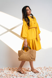 Lina Mini Dress - Mustard