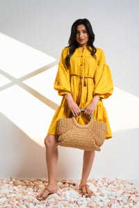 Lina Mini Dress - Mustard