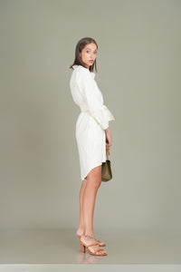 Stella Utility Mini Dress- Off White