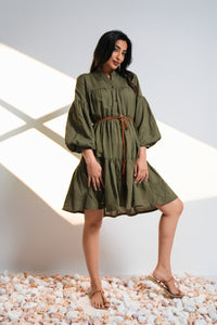 Lina Mini Dress - Sage