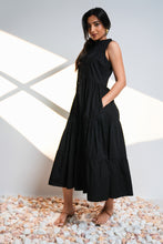 Load image into Gallery viewer, Flow Tiered Midi Dress - Black
