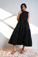 Load image into Gallery viewer, Flow Tiered Midi Dress - Black
