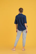 Load image into Gallery viewer, Oversized Short Sleeve Shirt - Navy
