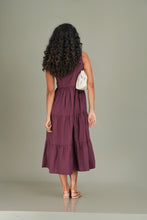 Load image into Gallery viewer, Flow Tier Midi Dress - Burgundy
