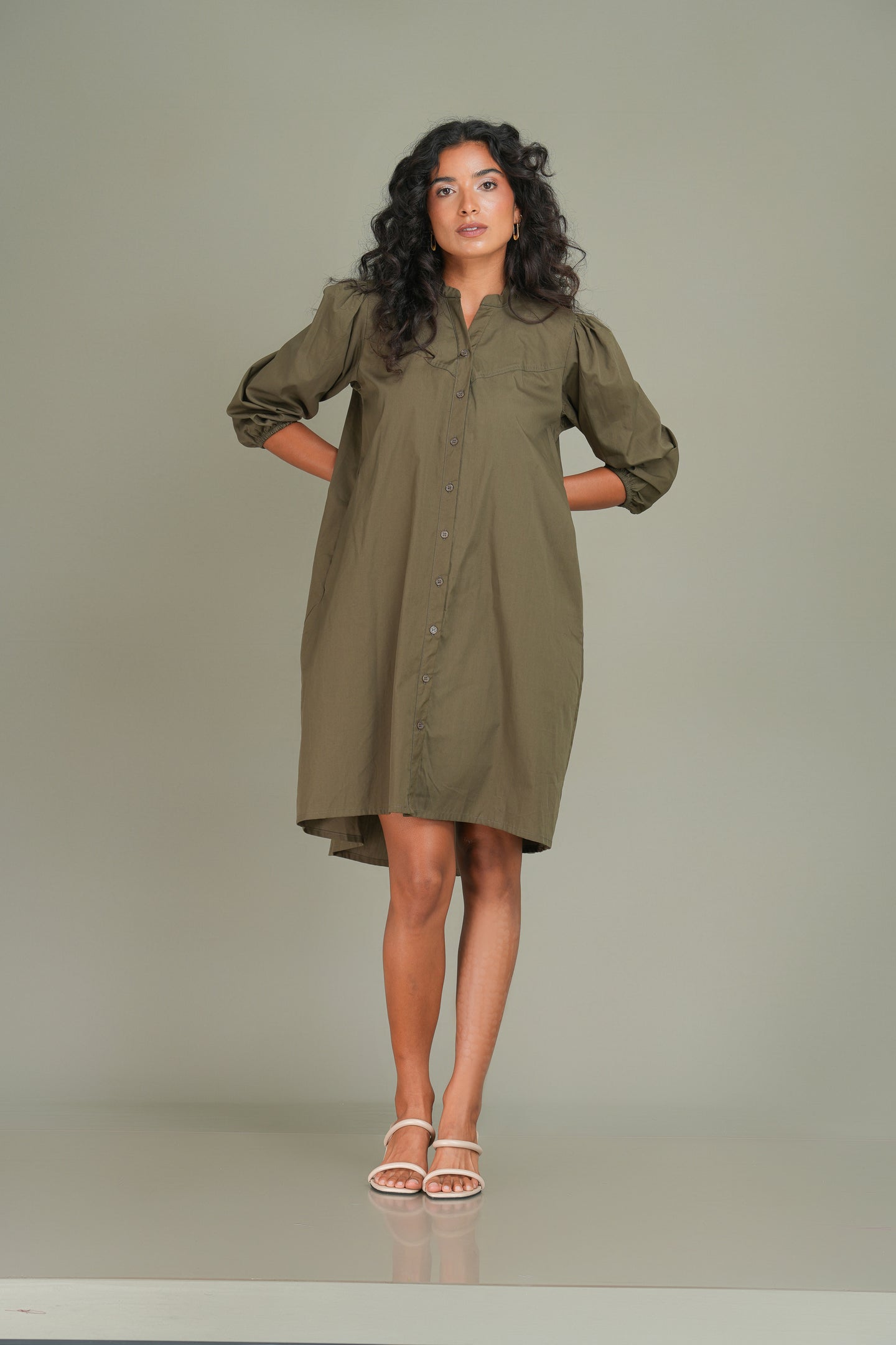Hazel Mini Dress - Olive