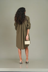 Hazel Mini Dress - Olive