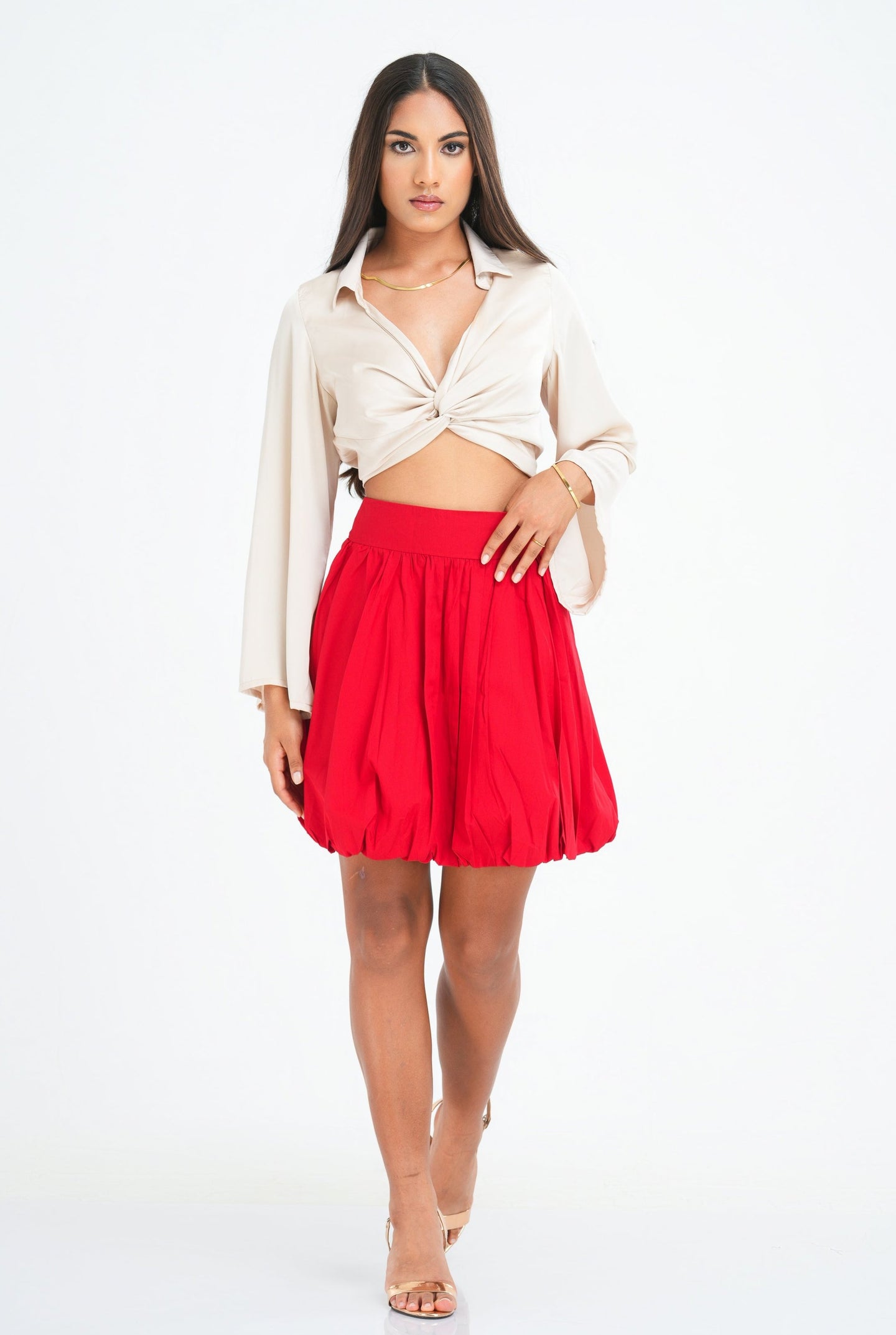 Thea Mini Skirt - Scarlet