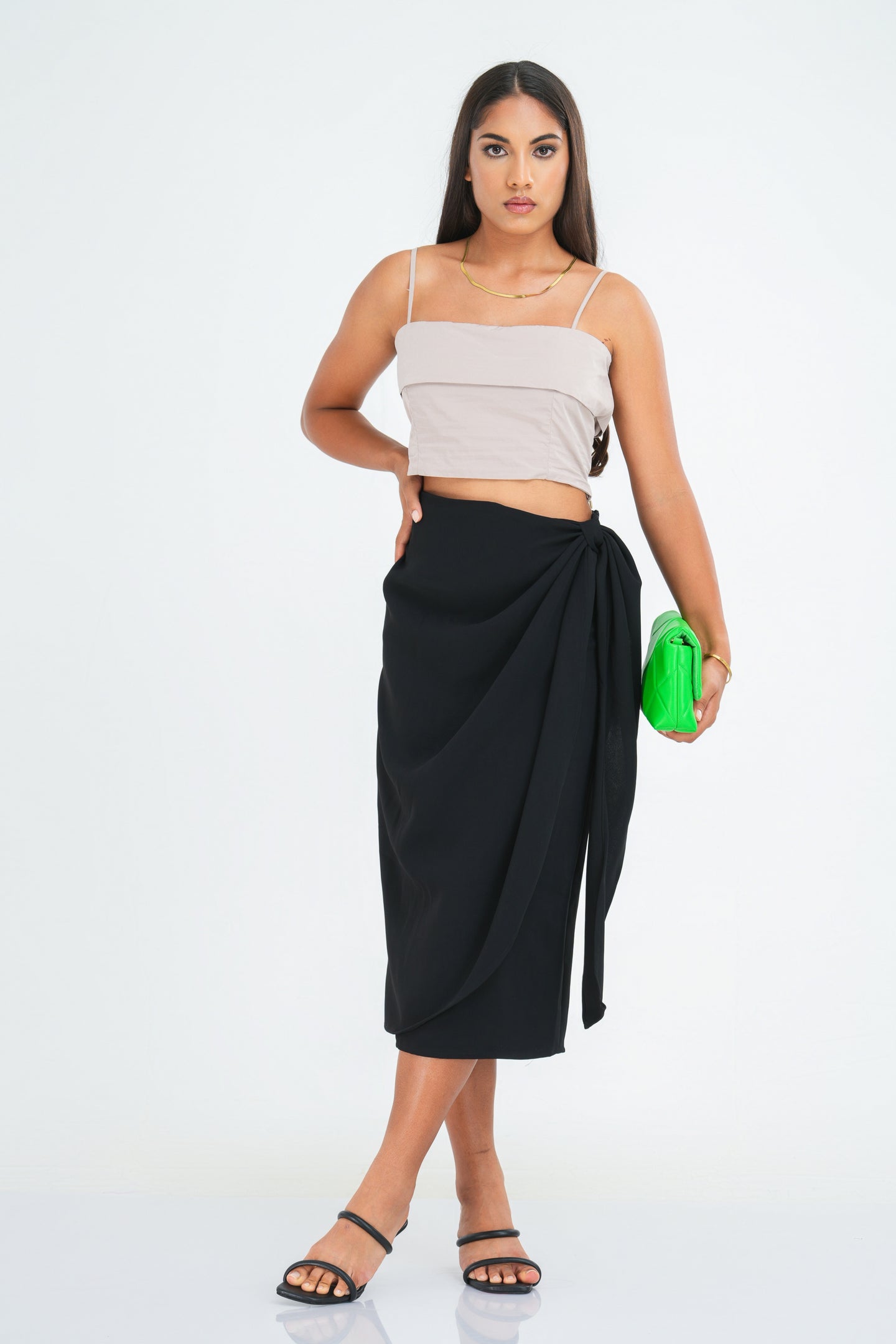 Melissa Wrap Skirt - Black