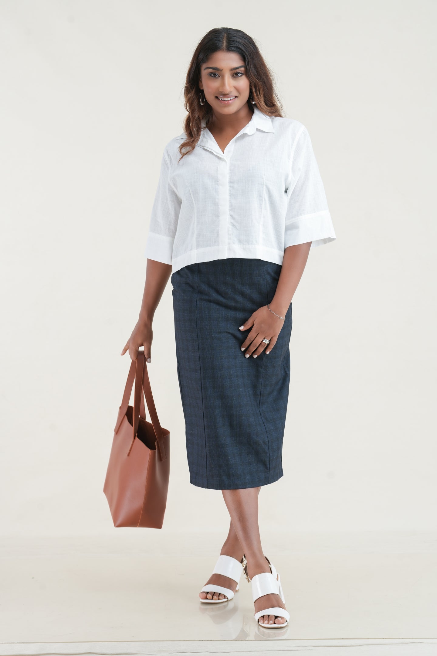 Eva Midi Skirt - Steel