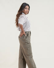 Load image into Gallery viewer, Oversized Stripe Shirt - Oak
