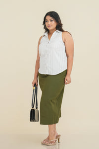 Juliana Midi Skirt - Olive