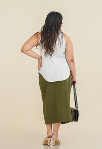 Juliana Midi Skirt - Olive