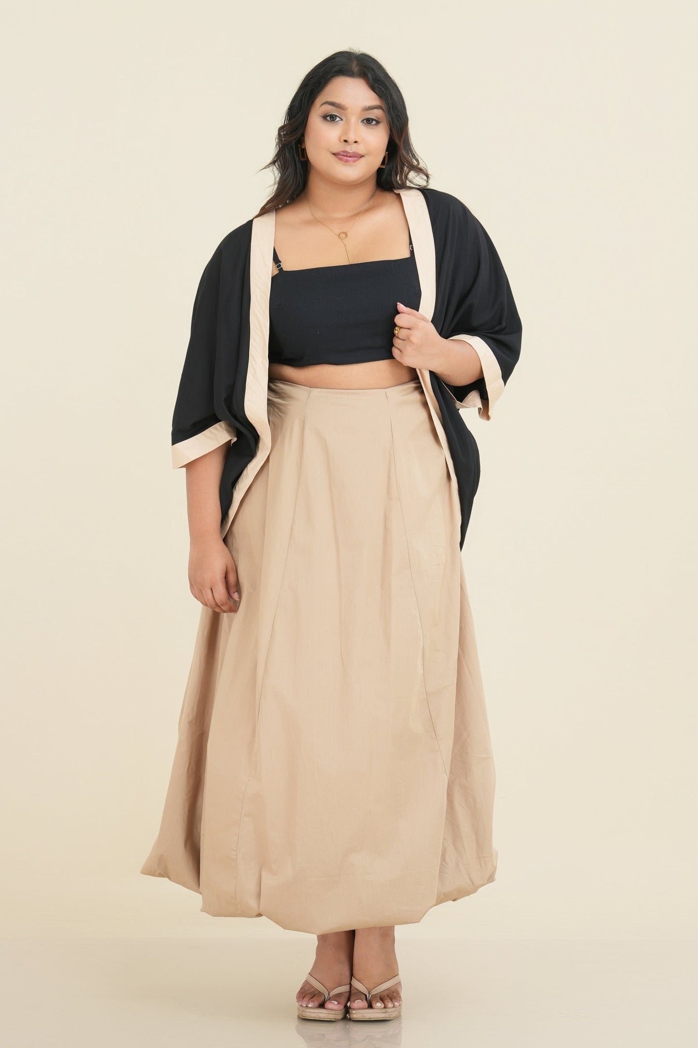 Flow Bubble Skirt - Nude