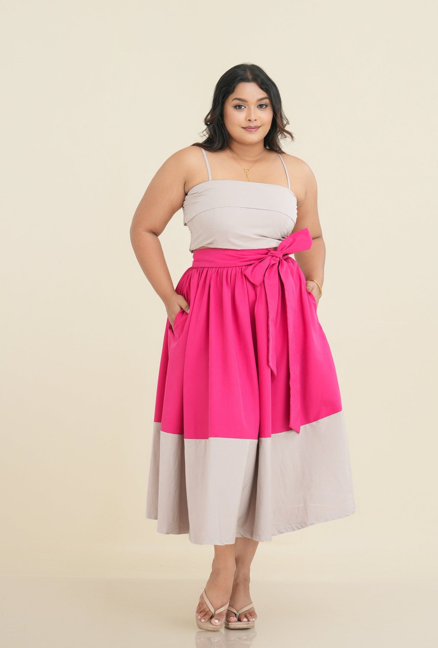 Dorothy Midi Skirt - Fuchsia