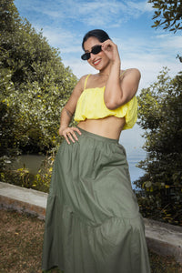 Palm Bubble Crop Top