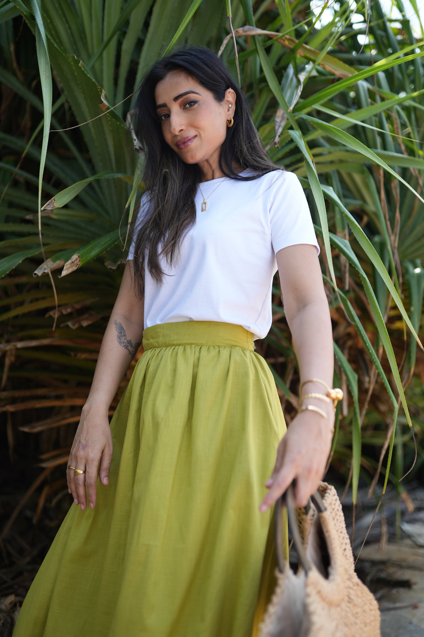 Lana Midi Skirt - Lemon