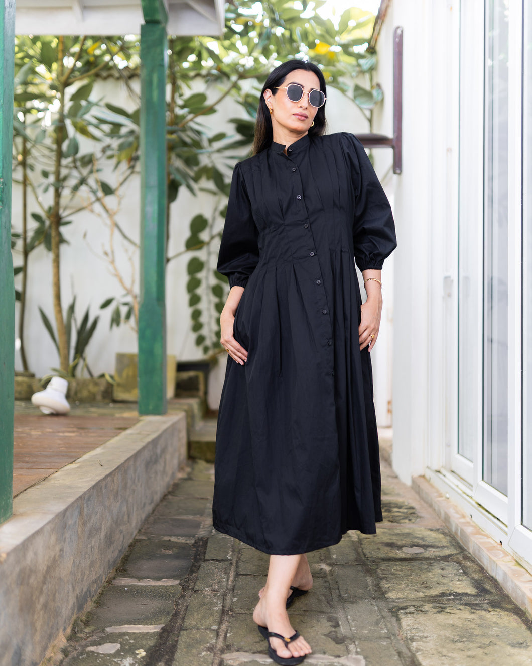 Elsie Midi Dress - Black