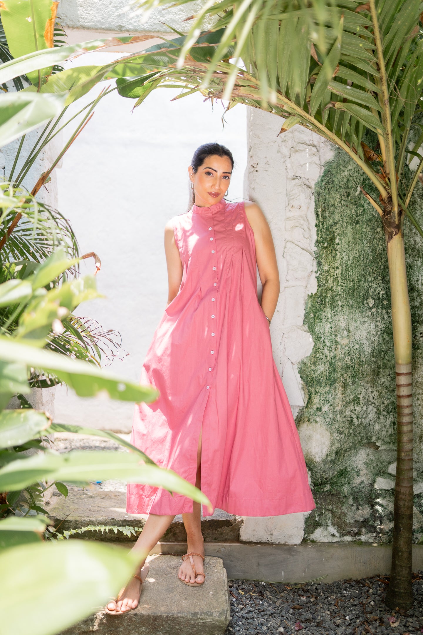 Daphne Midi Dress - Blush