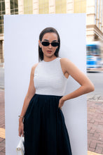 Load image into Gallery viewer, Ivory Contrast Midi Dress - Retro
