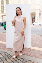 Load image into Gallery viewer, Scarlet High Slit Maxi Dress - Biscotti
