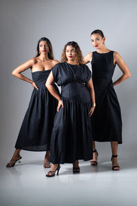 Frankie Midi Dress - Black