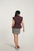 Load image into Gallery viewer, Heather Ruched Top - Coffee
